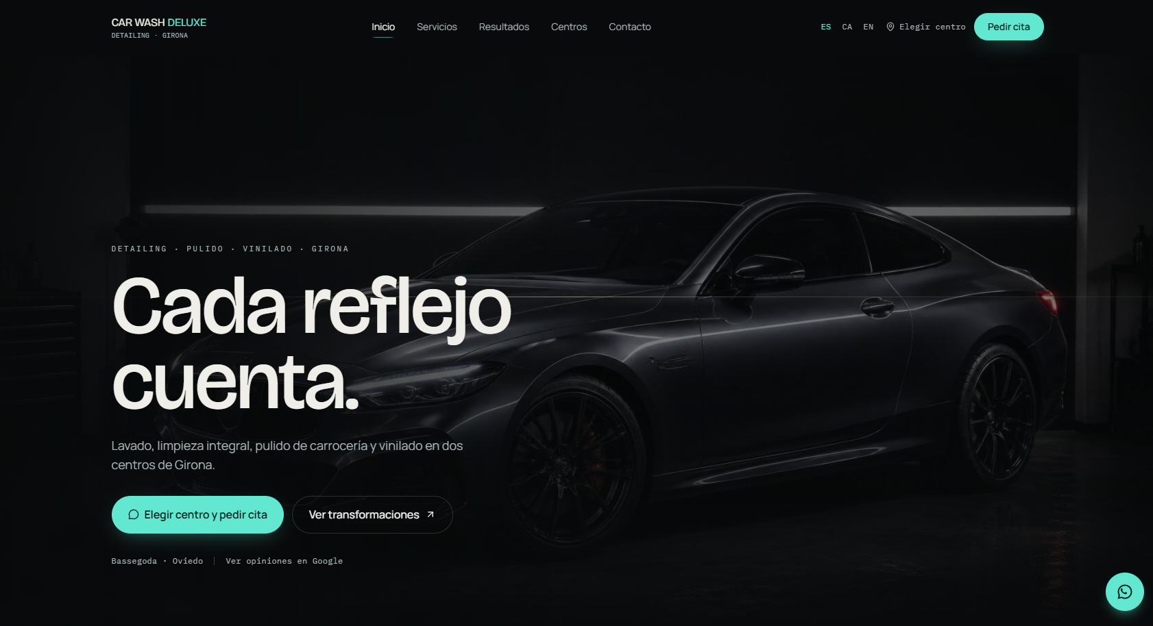 Vista previa de la web Car Wash Deluxe